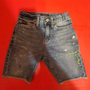 Polo Ralph Lauren Boys Paint-Splatter Denim Shorts‎ Size 8